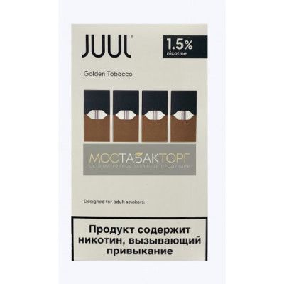 Картриджи для JUUL Golden Tobacco (Джул Табак) 4шт 15мг