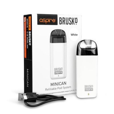 Перезаправляемая Под-система Бруско Миникан (Brusko Minican) 350 mah, Белый